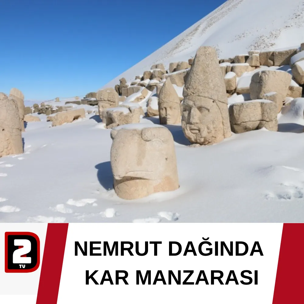 NEMRUT DAĞINDA  KAR MANZARASI